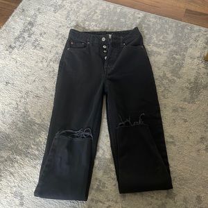 black h&m straight leg jeans